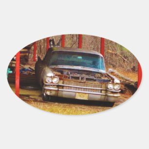 Silver 1963 Sadan Deville Oval Sticker