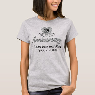 Silver 25th Anniversary - Customise T-Shirt
