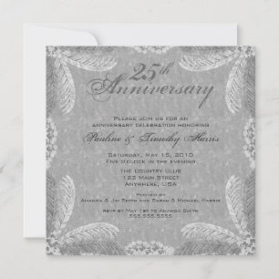 Silver 25th Anniversary Invitation