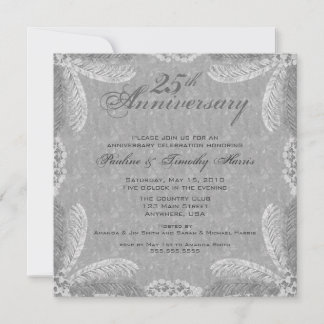 Silver 25th Anniversary Invitation