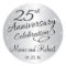 Silver 25th Anniversary Sparkly Wedding