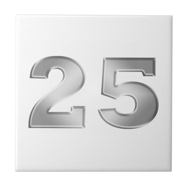 Silver 25th Anniversary Tile (Front)