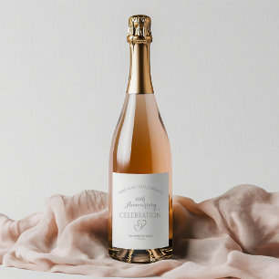 Silver 25th Anniversary Wine Label