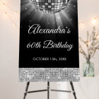 Silver 60th Birthday Party 70's Disco Ball