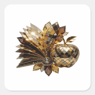 Silver Abstract Art Sticker Graphic