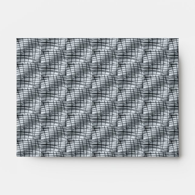 Silver Abstract Lines Envelope (Front)