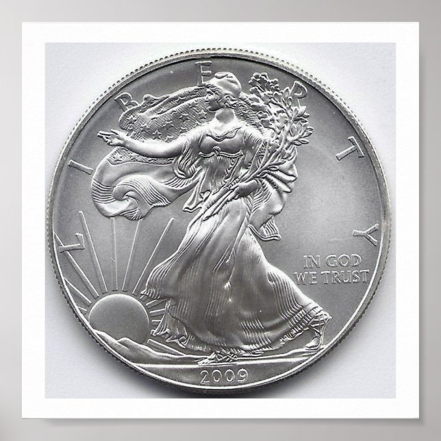 Silver American Eagle Coin Poster (Front)