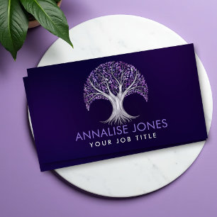 Silver and Amethyst Tree of life - Yggdrasil  Business Card