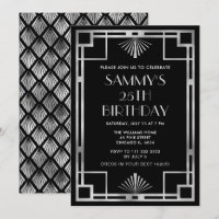 Silver and Black Art Deco Birthday Party