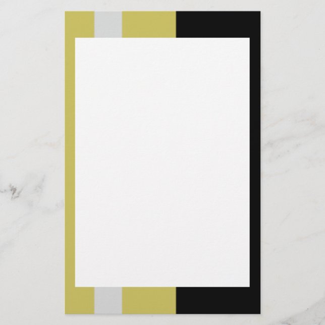 Silver and Black Border Stationery (Front)