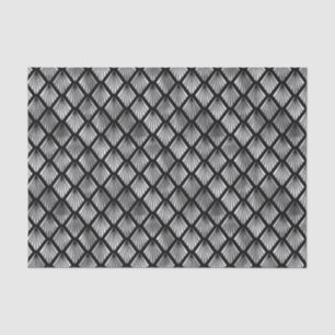Silver and Black Diamond Art Deco Pattern Tissue Paper