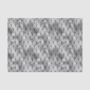 Silver and Black Diamond Art Deco Pattern Tissue Paper
