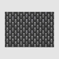 Silver and Black Floral Art Deco Pattern