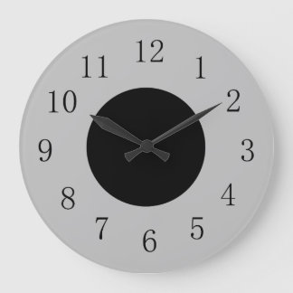 Silver and Black Lowpriced Kitchen Wall Clock