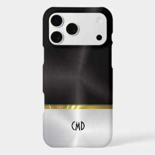 Silver and black polished metallic texture