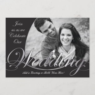 Silver and Black Wedding Invitations
