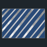 Silver and Blue Diagonal Stripes Pattern  Wrapping Paper Sheet<br><div class="desc">Enhance your presents with our Silver And Blue Diagonal Stripes Pattern Wrapping Paper Sheet Set Of 3! A perfect accompaniment to any gift giving event,  whether it be birthdays,  weddings,  anniversaries,  and/or engagement parties. Order Now!</div>