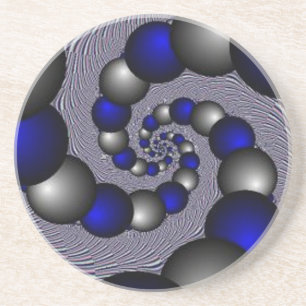 Silver And Blue Pearls To Infinity Coaster