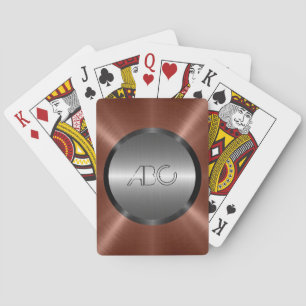 Silver and Bronze Stainless Steel Metal Playing Cards