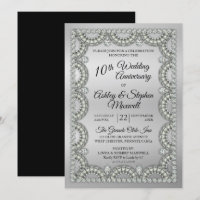 Silver and Diamond 10th Wedding Anniversary Party