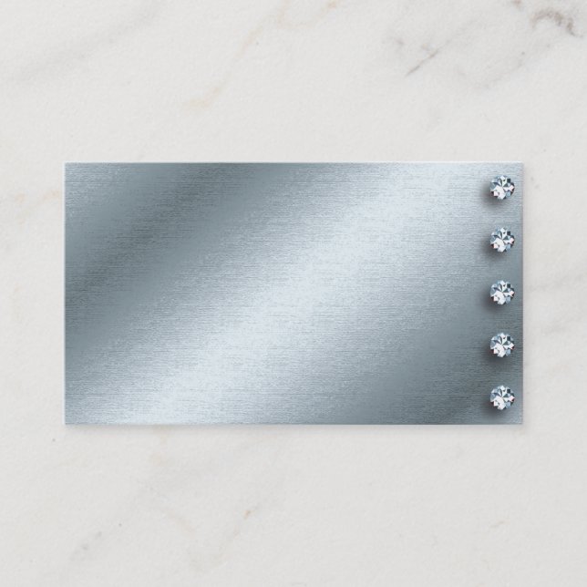 Silver and Diamond Business Card Design (Front)