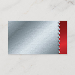 Silver and Diamond Metallic Business Card