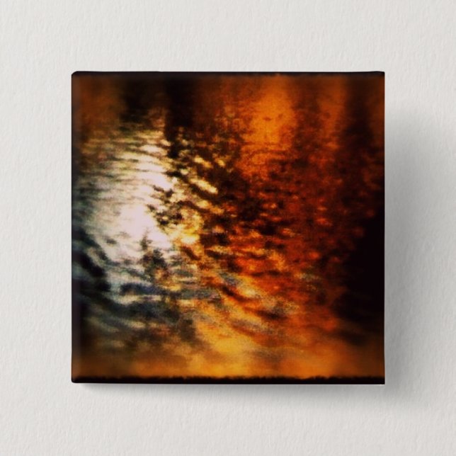 Silver and Gold 15 Cm Square Badge (Front)