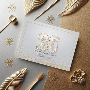 Silver and Gold 25th Anniversary Celebration Invitation