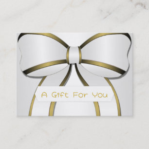 Silver and Gold Big Bow Gift Card Certificates