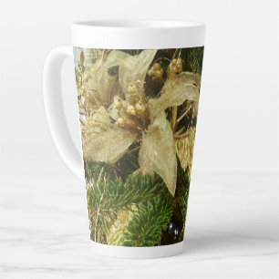 Silver and Gold Christmas Tree II Holiday Latte Mug