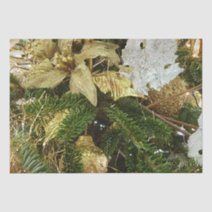 Silver and Gold Christmas Tree II Holiday Tissue Paper