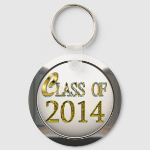 Silver And Gold Class Of 2014 Keychain