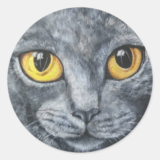 Silver and Gold  Classic Round Sticker