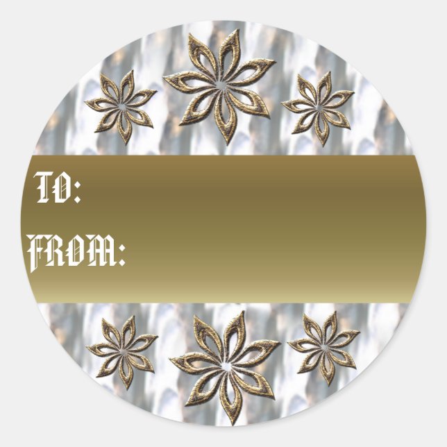 Silver and Gold gift tag (Front)