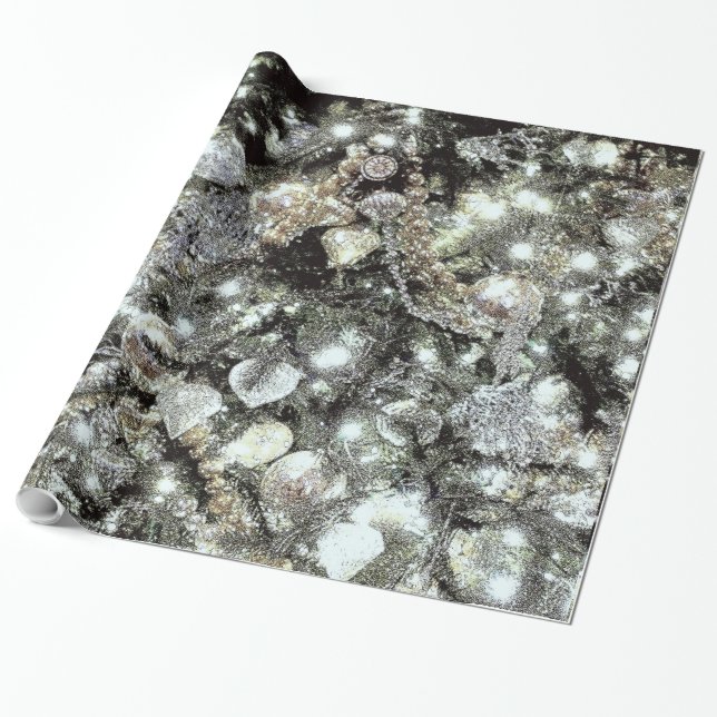 'Silver and Gold' Holiday Gift Wrap (Unrolled)