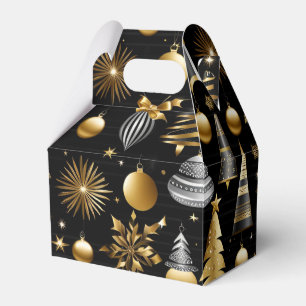 Silver And Gold Holiday Ornaments Gable Favour Box