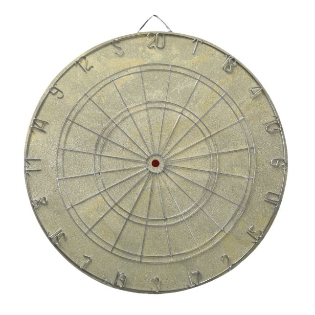 Silver And Gold Metallic Plaster Dartboard (Front)