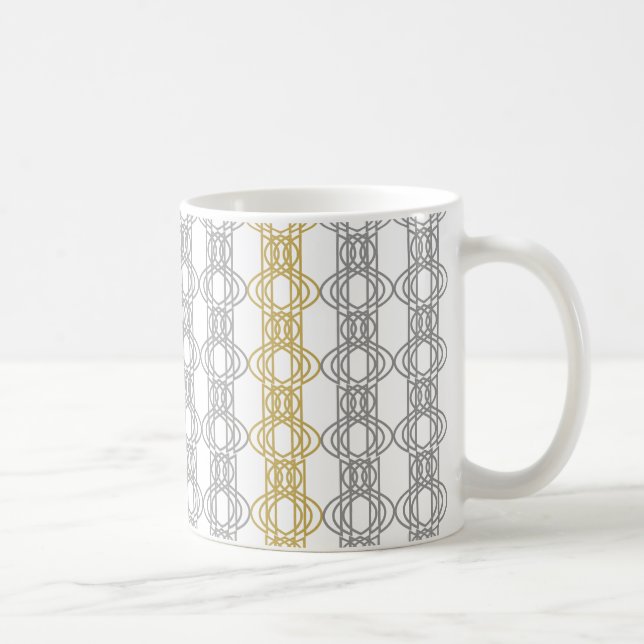Silver and Gold Pattern Coffee Mug (Right)