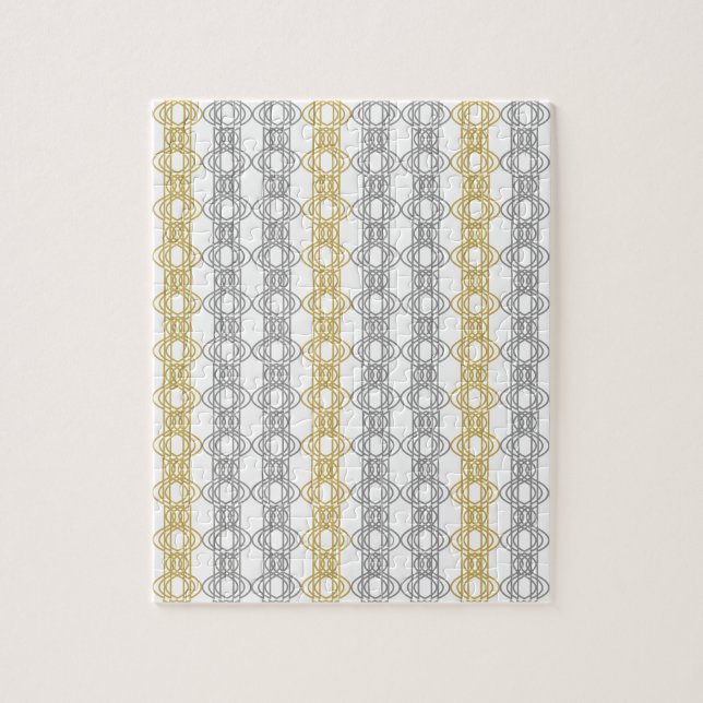 Silver and Gold Pattern Jigsaw Puzzle (Vertical)