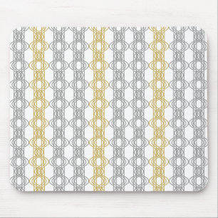 Silver and Gold Pattern Mouse Mat