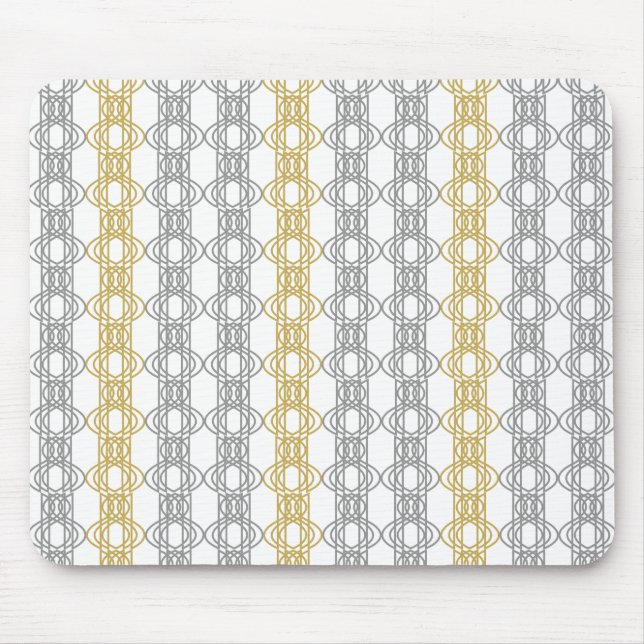 Silver and Gold Pattern Mouse Mat (Front)