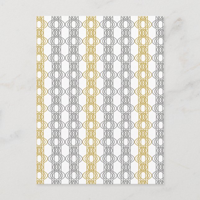 Silver and Gold Pattern Postcard (Front)