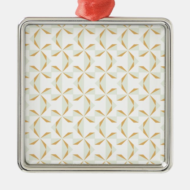 Silver and Gold Pinwheels Metal Tree Decoration (Front)