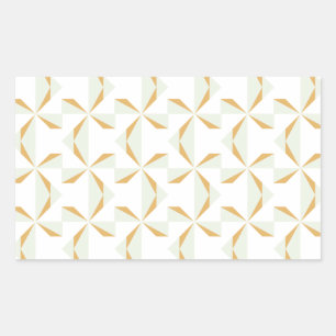 Silver and Gold Pinwheels Rectangular Sticker