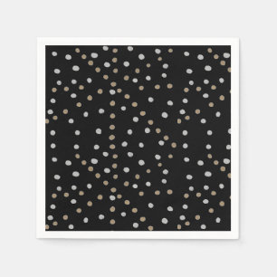 Silver and Gold Polka Dots Napkin