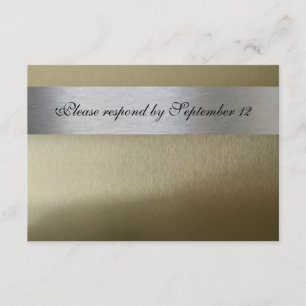Silver and Gold rsvp with envelope Card