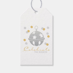 Silver and Gold Sleigh Bell Holiday Gift Tags