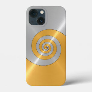 Silver and Gold Stainless Shiny Metal Look Case-Ma iPhone 13 Mini Case