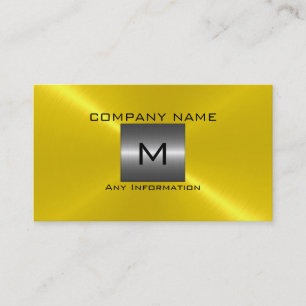 Silver and Gold Stainless Steel Metal Business Card