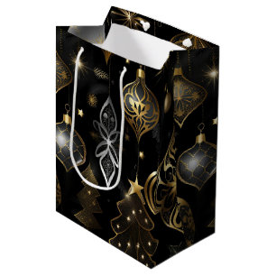 Silver And Gold Traditional Ornaments Medium Gift Bag